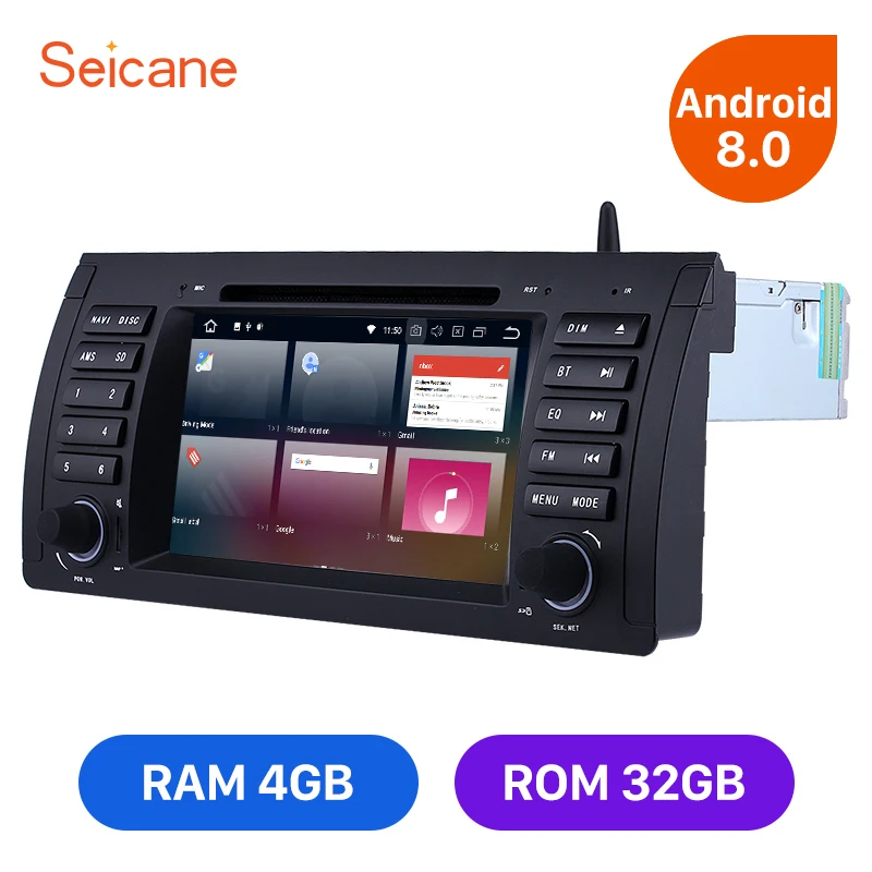 Seicane 7" Android 8.0 8-core GPS Car DVD Radio for BMW X5 E53 3.0d 4.4i 4.6is 4.8is 7-serie E38 5 Series E39 520i 523i 525i M5
Seicane 7" Android 8.0 8-core GPS Car DVD Radio for BMW X5 E53 3.0d 4.4i 4.6is 4.8is 7-serie E38 5 Series E39 520i 523i 525i M5