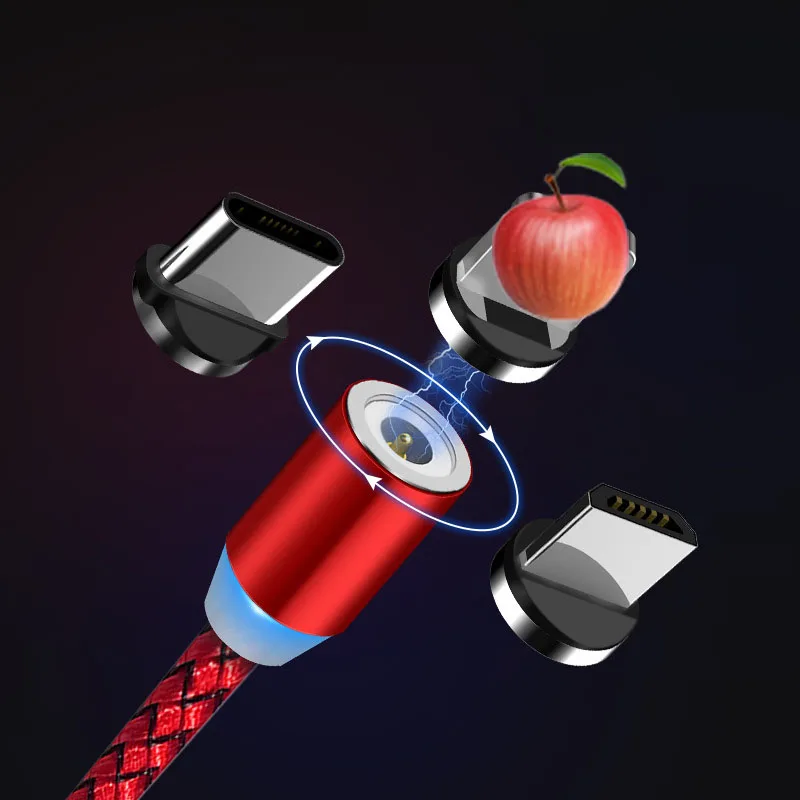 360 Degree Rotating Magnetic Cable Micro Usb Type C For Iphone Blind Absorption Magnet Charge Cable for Mobile Phone
360 Degree Rotating Magnetic Cable Micro Usb Type C For Iphone Blind Absorption Magnet Charge Cable for Mobile Phone