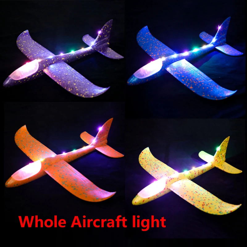 10PCS/lot Night Aircraft Toy 48cm EPP Foam LED Foam Hand Throwing Airplane Toys Glider Inertia LED Model Light plane toys
10PCS/lot Night Aircraft Toy 48cm EPP Foam LED Foam Hand Throwing Airplane Toys Glider Inertia LED Model Light plane toys