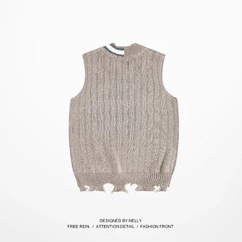 Hip Hop Oversize Korean Sweater Vest Men Knitwear Mens Sweater Designer Sleeveless Cashmere Winter Casual Men Winter Clothes
Hip Hop Oversize Korean Sweater Vest Men Knitwear Mens Sweater Designer Sleeveless Cashmere Winter Casual Men Winter Clothes