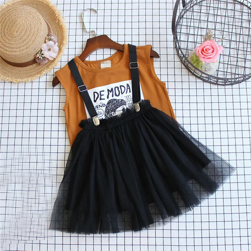 2pcs kids girls cartoon letter pattern tops & tulle skirt set princess summer lovely short children clothes roupa menina 40ja09
2pcs kids girls cartoon letter pattern tops & tulle skirt set princess summer lovely short children clothes roupa menina 40ja09