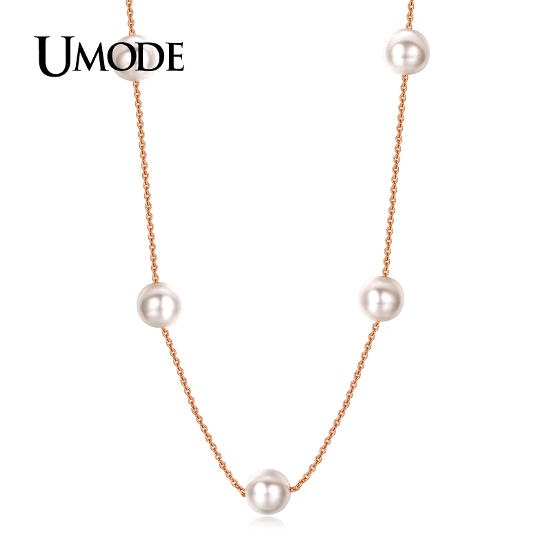 UMODE Brand Hot Bijoux Necklace Rose Gold Color Link Chain Necklaces For Women Christmas Gift With 8mm Simulated Pearls AJN0133
UMODE Brand Hot Bijoux Necklace Rose Gold Color Link Chain Necklaces For Women Christmas Gift With 8mm Simulated Pearls AJN0133