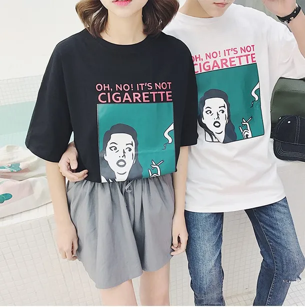 ZOGAA Couple tee Summer Print short sleeves 2019 New Korean version T-shirt men's and women's simple loose camiseta mujer
ZOGAA Couple tee Summer Print short sleeves 2019 New Korean version T-shirt men's and women's simple loose camiseta mujer