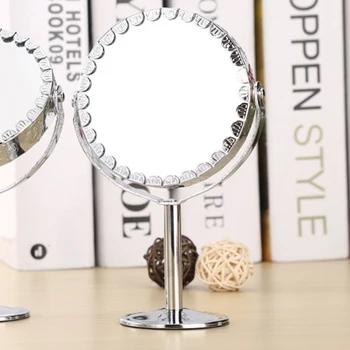 Portable Women Silver Desk Type Double Side Makeup Mirrors With 1:2 Magnifying Function Glass Cosmetic Mirror
Portable Women Silver Desk Type Double Side Makeup Mirrors With 1:2 Magnifying Function Glass Cosmetic Mirror