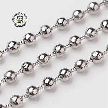 Electroplate Stainless Steel Ball Chains, Stainless Steel Color, 3.2mm; Fit for 3.2mm inner diameter Ball Chain Connector
Electroplate Stainless Steel Ball Chains, Stainless Steel Color, 3.2mm; Fit for 3.2mm inner diameter Ball Chain Connector