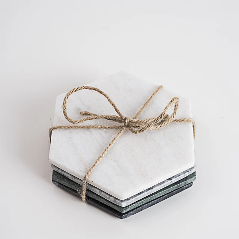 3pcs of Nordic natural marble coasters jewelry storage tray coffee coasters Decoration coaster hexagonal pad placemat
3pcs of Nordic natural marble coasters jewelry storage tray coffee coasters Decoration coaster hexagonal pad placemat