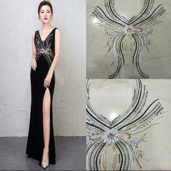 Sequined embroidered overcoat collar embroidered cloth pasted dress stage costume accessories
Sequined embroidered overcoat collar embroidered cloth pasted dress stage costume accessories