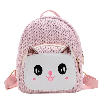 Straw Children Backpack Cartoon Cat Print Mini Shoulder Bags Weave Straw Beach Girls Satchel School bag Kid Girls Small Backpack
Straw Children Backpack Cartoon Cat Print Mini Shoulder Bags Weave Straw Beach Girls Satchel School bag Kid Girls Small Backpack