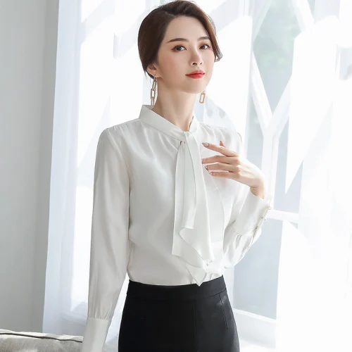 2019 Spring Autumn Fashion Professional White Women Shirts New Style Pure Color Big Code Female Slim Workwear Temperament Blouse
2019 Spring Autumn Fashion Professional White Women Shirts New Style Pure Color Big Code Female Slim Workwear Temperament Blouse