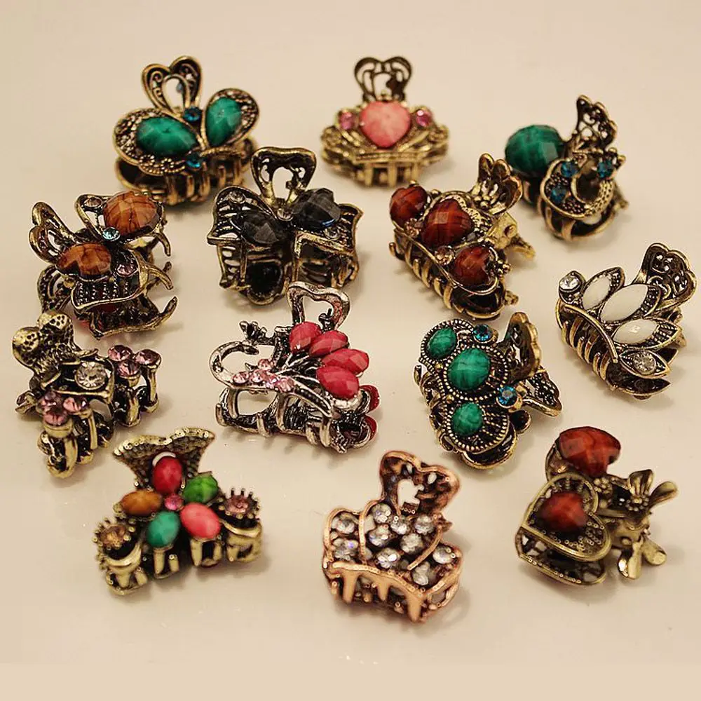 Random Send! 2PCS Women Girl Vintage Metal Butterfly Small Mini Hair Clip Claw Clamp Crystal Rhinestone Hairpin Hair Accessories
Random Send! 2PCS Women Girl Vintage Metal Butterfly Small Mini Hair Clip Claw Clamp Crystal Rhinestone Hairpin Hair Accessories