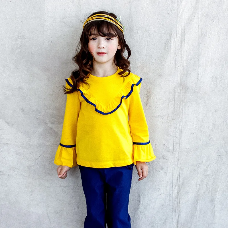 2018 Autumn Shirts for Girls Cotton Long Sleeve Children Shirts Blouse Ruffles Bell Sleeve Kids Top Girls Clothing
2018 Autumn Shirts for Girls Cotton Long Sleeve Children Shirts Blouse Ruffles Bell Sleeve Kids Top Girls Clothing