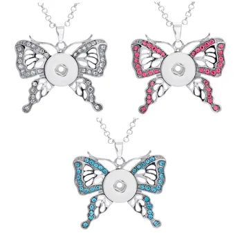 Metal Rhinestone Butterfly 18mm Snap Buttons Long Necklace Jewelry 12pcs/lot Mix Colors
Metal Rhinestone Butterfly 18mm Snap Buttons Long Necklace Jewelry 12pcs/lot Mix Colors