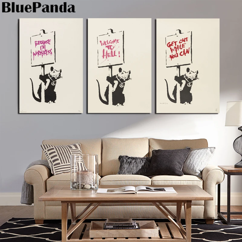 Banksy Mouse Hold Brand Street Art Poster Graffit Canvas Painting HD Pictures For Living Room Bedroom Home Decor
Banksy Mouse Hold Brand Street Art Poster Graffit Canvas Painting HD Pictures For Living Room Bedroom Home Decor