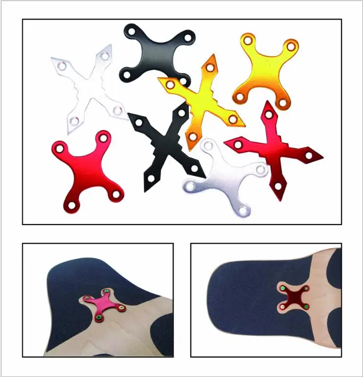 Skateboard or longboard skateboard protection aluminium alloy pad skateboard Longboard anti-nails for the deck protection
Skateboard or longboard skateboard protection aluminium alloy pad skateboard Longboard anti-nails for the deck protection