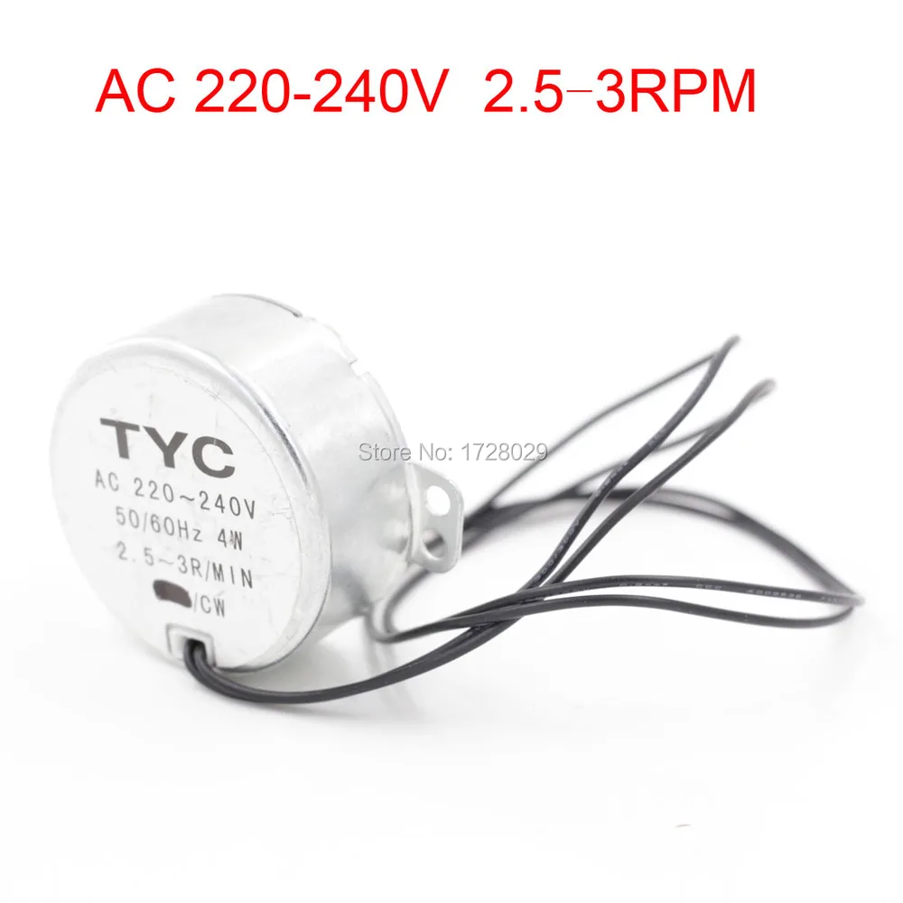 CW Direction 50/60Hz Frequency 2.5-3RPM Synchronous Gear Motor AC 220-240V 4W
CW Direction 50/60Hz Frequency 2.5-3RPM Synchronous Gear Motor AC 220-240V 4W