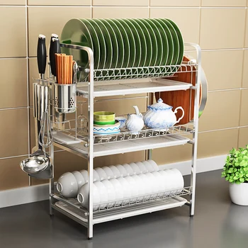 Three-layer Stainless Steel Dish Rack Drain Rack Kitchen Dish Rack To Put Dry Dishes Dishes Tableware Storage Box
Three-layer Stainless Steel Dish Rack Drain Rack Kitchen Dish Rack To Put Dry Dishes Dishes Tableware Storage Box