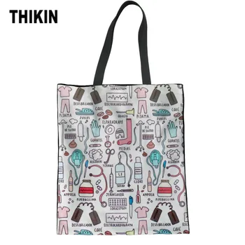 THIKIN Casual Shopping Bag for Women Cute Nurse Medical Supplies Pattern Print Reusable Canvas Tote Daily Girls Shoulder Bags
THIKIN Casual Shopping Bag for Women Cute Nurse Medical Supplies Pattern Print Reusable Canvas Tote Daily Girls Shoulder Bags