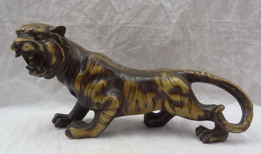 S3304 China Chinese Bronze Copper Year Zodiac Wealth Fierce Tiger Statue Animals D0318
S3304 China Chinese Bronze Copper Year Zodiac Wealth Fierce Tiger Statue Animals D0318