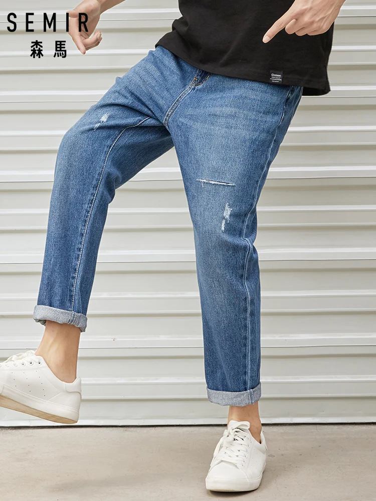SEMIR Skinny Ankle Jeans with Destruction Soft Cotton for Men Stylish Washed Jeans Tapered Leg Pants Trousers Spring man
SEMIR Skinny Ankle Jeans with Destruction Soft Cotton for Men Stylish Washed Jeans Tapered Leg Pants Trousers Spring man
