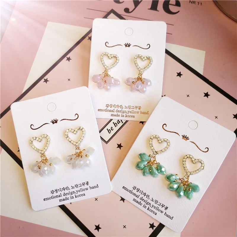 Korea Handmade Crystal Water drop Rhinestone Heart Women Drop Earrings Dangle Earrings Fashion Jewelry Accessories-JQD5
Korea Handmade Crystal Water drop Rhinestone Heart Women Drop Earrings Dangle Earrings Fashion Jewelry Accessories-JQD5
