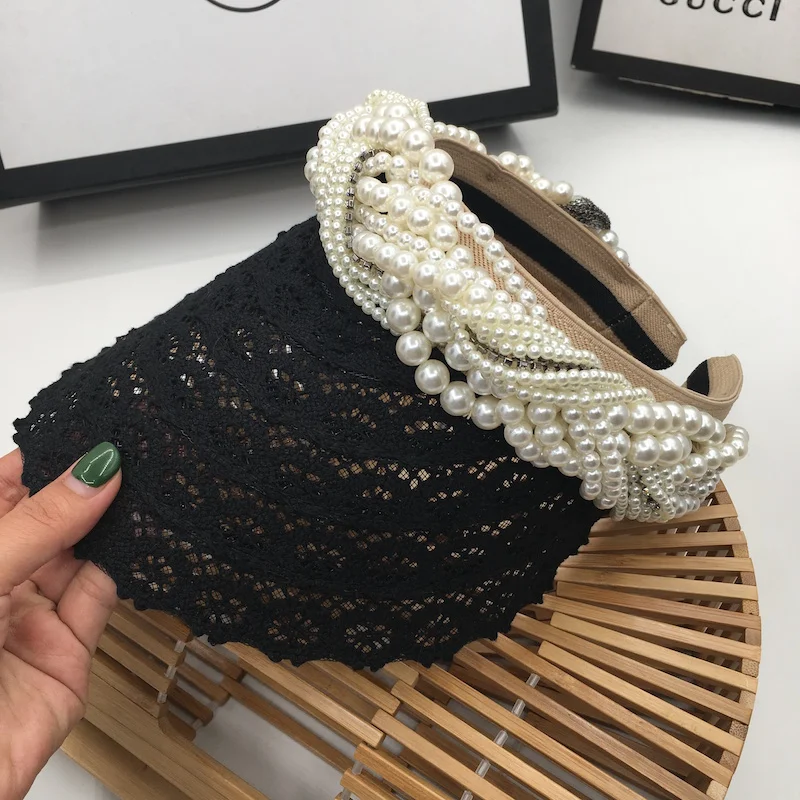 Spring, summer, the new French elegant black lace pearl empty hat melting and lovely temperament without stocking cap
Spring, summer, the new French elegant black lace pearl empty hat melting and lovely temperament without stocking cap