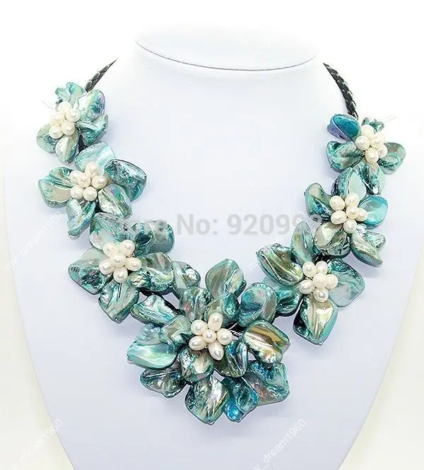 Wholesale Free P&P******Natural White mother of pearl Hand Weave 7 Shell Flower Necklace 18"Leather cord
Wholesale Free P&P******Natural White mother of pearl Hand Weave 7 Shell Flower Necklace 18"Leather cord