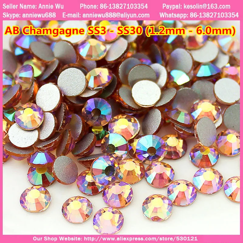 Free Shipping 1440pcs 1.2mm-6.0mm AB Champagne ss3 Strass de Cristal swarovsky nail art non Hot Fix faltback Nail Rhinestones
Free Shipping 1440pcs 1.2mm-6.0mm AB Champagne ss3 Strass de Cristal swarovsky nail art non Hot Fix faltback Nail Rhinestones