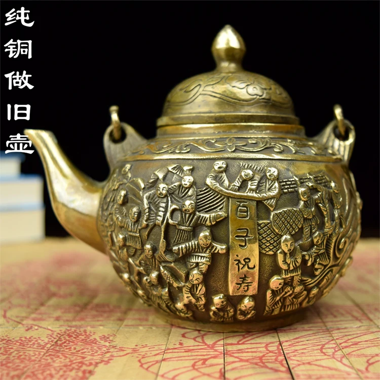 Copper won five lotus lotus copper pot 100 birthday Brass Teapot pot pot dragon home auspicious ornaments
Copper won five lotus lotus copper pot 100 birthday Brass Teapot pot pot dragon home auspicious ornaments