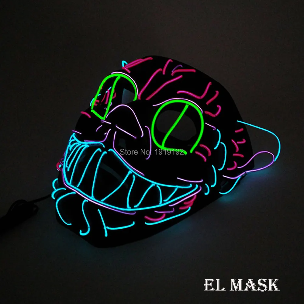 Free Shipping Flashing Party Mask LED Mask Sound Activated 10 Color optional el wire mask For Halloween Decor by 2-AA Driver
Free Shipping Flashing Party Mask LED Mask Sound Activated 10 Color optional el wire mask For Halloween Decor by 2-AA Driver