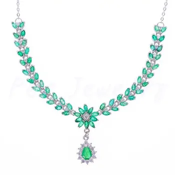 Emeral necklace with pendant Free shipping Natural real emerald 925 sterling silver 0.1ct*50pcs,0.8ct*1pc gemstone #L18050806
Emeral necklace with pendant Free shipping Natural real emerald 925 sterling silver 0.1ct*50pcs,0.8ct*1pc gemstone #L18050806