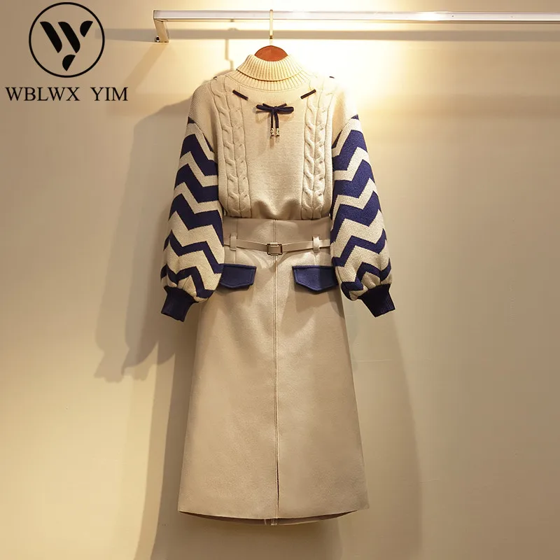 Autumn Winter 2 piece set women Fashion Turtleneck long sleeve Sweater loose top and High waist Wool skirts two piece set women
Autumn Winter 2 piece set women Fashion Turtleneck long sleeve Sweater loose top and High waist Wool skirts two piece set women