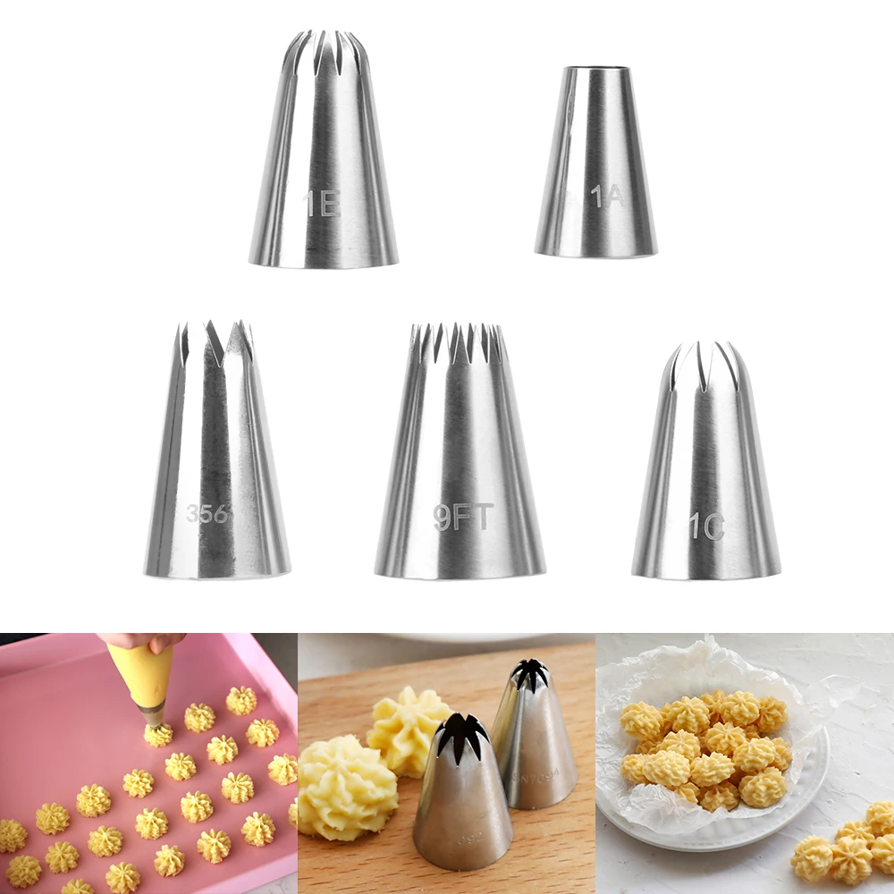 5 piece/set Stainless Steel Pastry Nozzles Baking Tools Cookie Tools Cake Cream Decoration Tip Piping Icing Nozzles
5 piece/set Stainless Steel Pastry Nozzles Baking Tools Cookie Tools Cake Cream Decoration Tip Piping Icing Nozzles