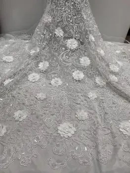 Hot Sale French Lace Fabric Pure White Nigeria Lace Fabric High Quality African Tulle Lace Fabric Sequins Wedding Party Dress
Hot Sale French Lace Fabric Pure White Nigeria Lace Fabric High Quality African Tulle Lace Fabric Sequins Wedding Party Dress