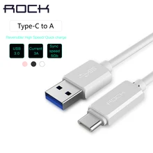 ROCK USB 3.0 Type C to USB Cable Type-C to A Charging sync data 2A For OnePlus 2 Nexus 6P 5X ZUK Z1 xiaomi 4c Z9 Max N1 MAC