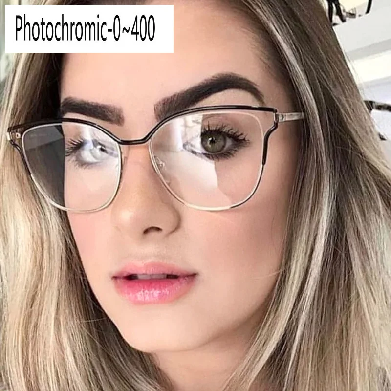 Women Cat Photochromic Finished Myopia Glasses Photosensitive Chameleon Anti-glare Change Color Lens Prescription Glasses FML
Women Cat Photochromic Finished Myopia Glasses Photosensitive Chameleon Anti-glare Change Color Lens Prescription Glasses FML