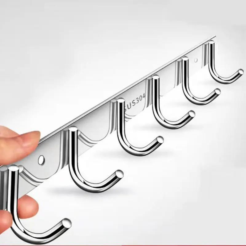 Stainless Steel Paste Coat Rack Wall Key Hook Bathroom Bathroom Hook Strong Seamless Multi-Purpose Hook Hanger 
Stainless Steel Paste Coat Rack Wall Key Hook Bathroom Bathroom Hook Strong Seamless Multi-Purpose Hook Hanger