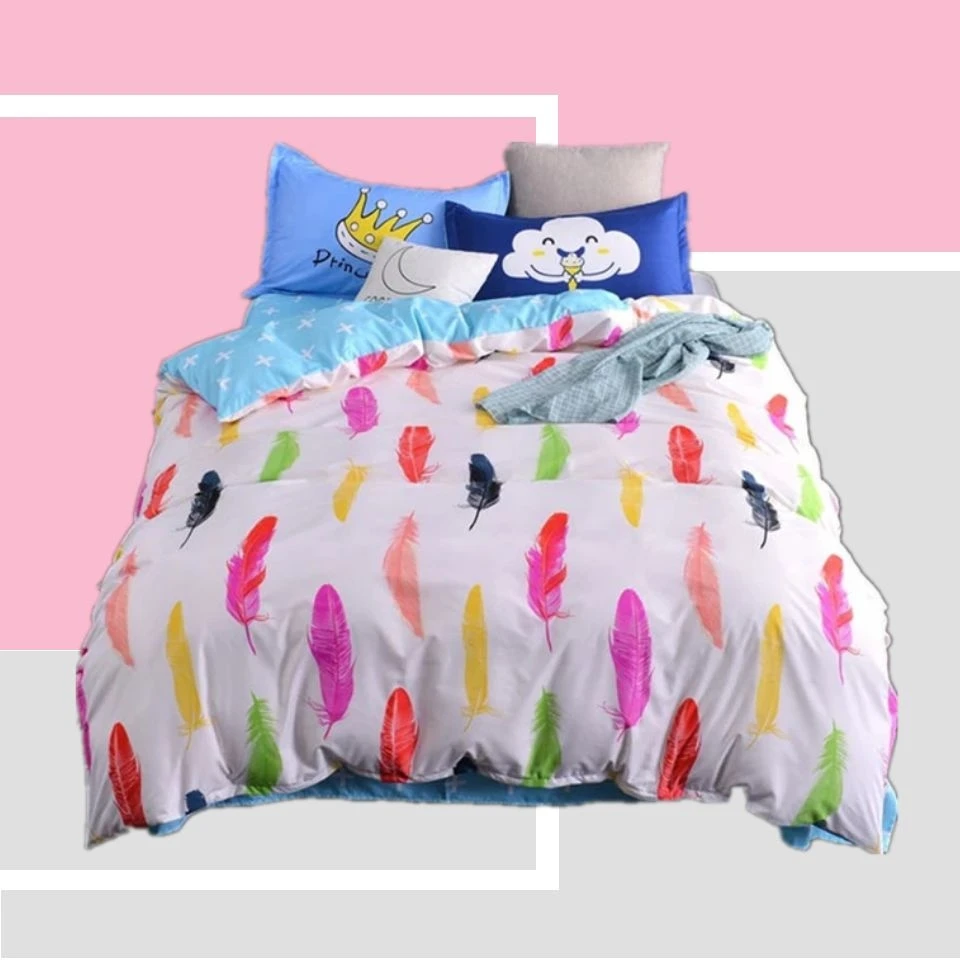 Colored Feather Design Duvet Cover Autumn Winter Bedding Set Children Bed Linen For Girls Queen Size Bed Sheets Set Geometric
Colored Feather Design Duvet Cover Autumn Winter Bedding Set Children Bed Linen For Girls Queen Size Bed Sheets Set Geometric