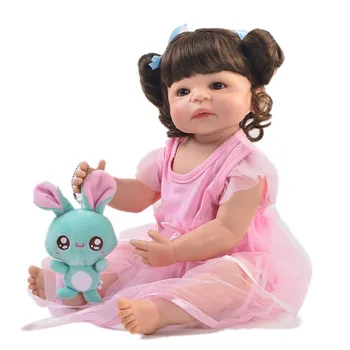 Reborn doll curly hair girl 22" full vinyl silicone reborn baby dolls toys for children gift Bebes reborn menina bonecas
Reborn doll curly hair girl 22" full vinyl silicone reborn baby dolls toys for children gift Bebes reborn menina bonecas