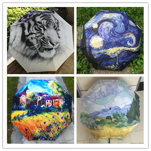 2017 New Van Gogh Oil Painting Arts Class Oil Painting Umbrella Tiger Waterproof Rainproof Unvi Folding Guarda Chuva Umbrellas
2017 New Van Gogh Oil Painting Arts Class Oil Painting Umbrella Tiger Waterproof Rainproof Unvi Folding Guarda Chuva Umbrellas