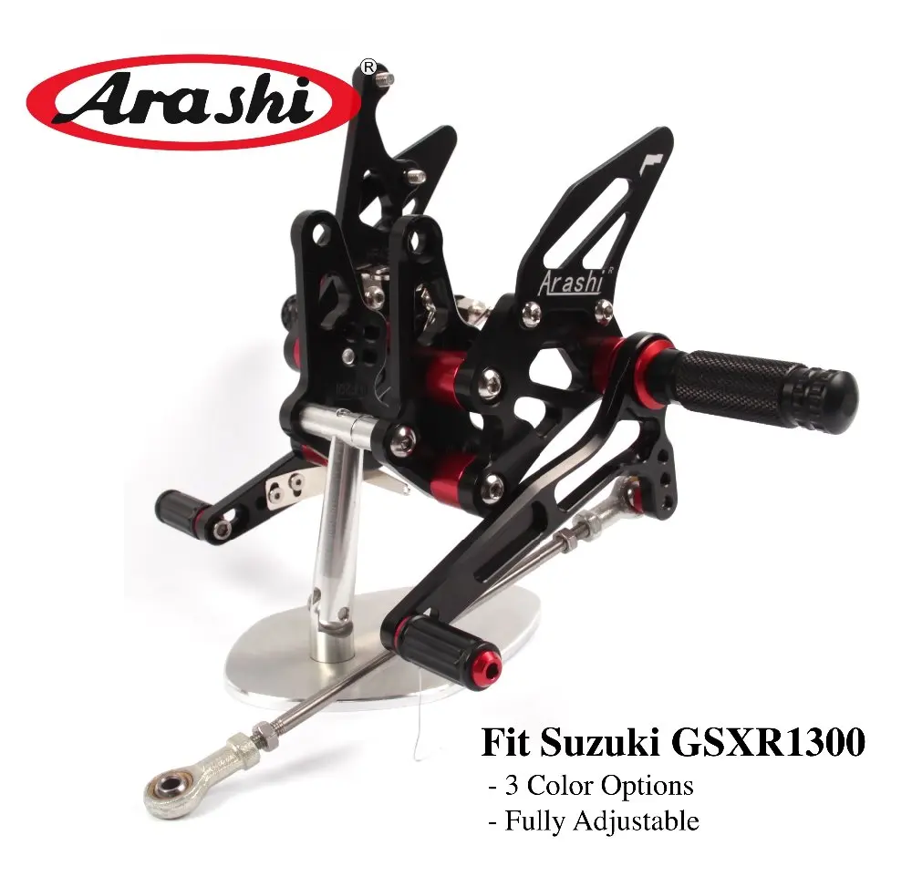 

Arashi For SUZUKI GSXR1300 Hayabusa 1999-2001 2002 2003 2004 2005 2006 2007 CNC Rider Rearset Adjustable Footrests Foot Pegs