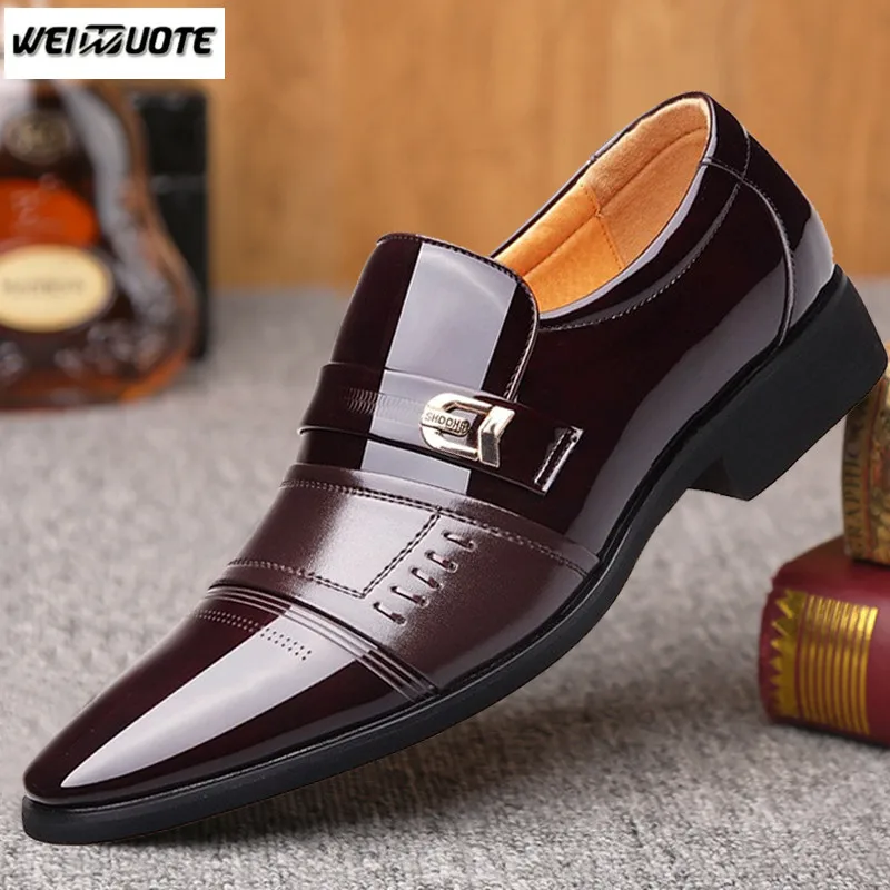 Фото WEINUOTE/Новый дизайн мужские деловые кожаные туфли в английском стиле свадебные