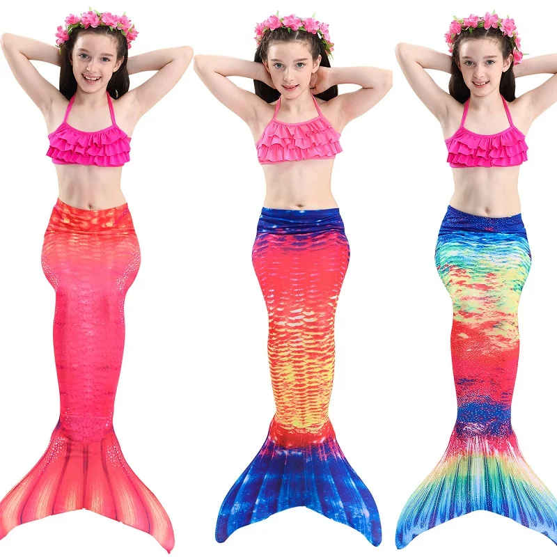 New Style Children Mermaid Tails with Monofin Kids Girls Cosplay Costumes Mermaid Tail Split Swimsuit Bikini Set
New Style Children Mermaid Tails with Monofin Kids Girls Cosplay Costumes Mermaid Tail Split Swimsuit Bikini Set