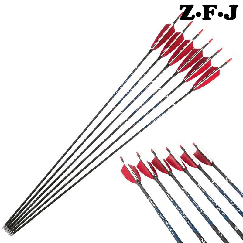 6/12Pcs Spine 400 500 600 700 800 900 1000 pure Carbon Arrows ID 4.2mm Points 4inch Turkey Feather Bow Hunting Shooting Archery
6/12Pcs Spine 400 500 600 700 800 900 1000 pure Carbon Arrows ID 4.2mm Points 4inch Turkey Feather Bow Hunting Shooting Archery