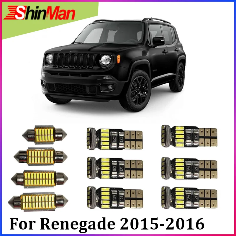 ShinMan 8X Error Free Canbus Auto LED Car Light Interior Light LED Kit For Jeep Renegade LED Interior Package 2015-2016
ShinMan 8X Error Free Canbus Auto LED Car Light Interior Light LED Kit For Jeep Renegade LED Interior Package 2015-2016