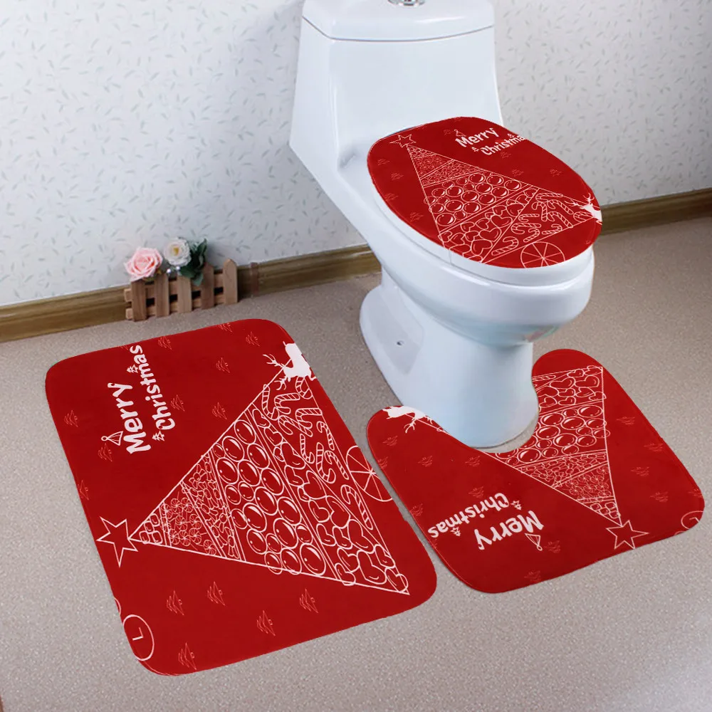 3Pcs/Set Bath Toilet Mat Sets Bathroom Christmas Non-Slip Pedestal Rug + Lid Toilet Cover + toilet mat set Xmas Decoration Mat
3Pcs/Set Bath Toilet Mat Sets Bathroom Christmas Non-Slip Pedestal Rug + Lid Toilet Cover + toilet mat set Xmas Decoration Mat