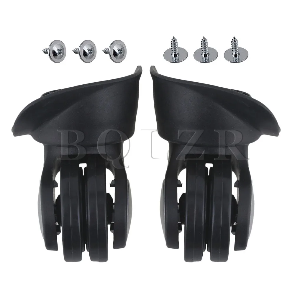 2pcs DIY BQLZR 8.5x8.3x4.9cm Black Plastic Left&Right Luggage Wheels Replacement w/6 Srews
2pcs DIY BQLZR 8.5x8.3x4.9cm Black Plastic Left&Right Luggage Wheels Replacement w/6 Srews