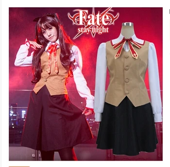 Fate/Stay Night Tohsaka Rin/Matou Sakura Cosplay Costume School Uniform Full Set Shirt+Vest+Skirt+Bow Tie Custom-Make Any Size
Fate/Stay Night Tohsaka Rin/Matou Sakura Cosplay Costume School Uniform Full Set Shirt+Vest+Skirt+Bow Tie Custom-Make Any Size