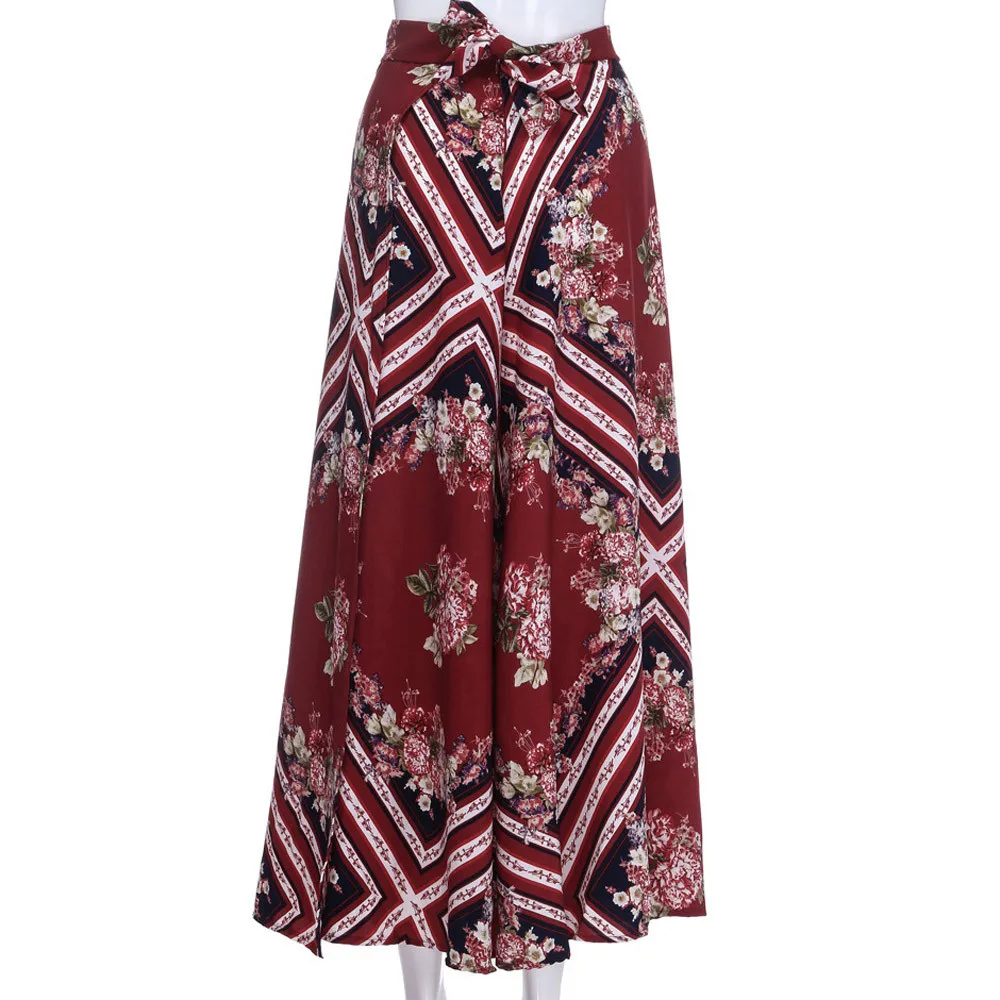 Long Skirt For Women Ladies Bohemian Beach Skirts Women Floral Printed Bow Lace-Up Loose Ankle-Length maxi skirts faldas 9L3
Long Skirt For Women Ladies Bohemian Beach Skirts Women Floral Printed Bow Lace-Up Loose Ankle-Length maxi skirts faldas 9L3