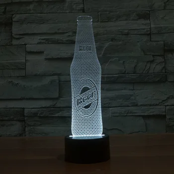 

Beer Bottle Molding Led 3d Lamp Usb Novelty 3d Nightlight Manufacturer Wholesale Powerbank 3d Light