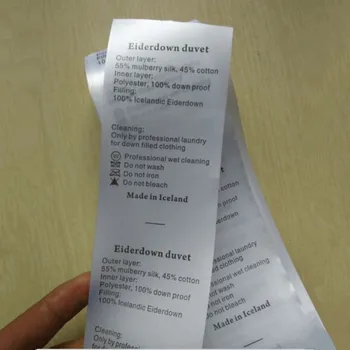 OEM Custom satin cloth washing labels White woven shirt care label 60 mm* 100 mm MZ-2209
OEM Custom satin cloth washing labels White woven shirt care label 60 mm* 100 mm MZ-2209